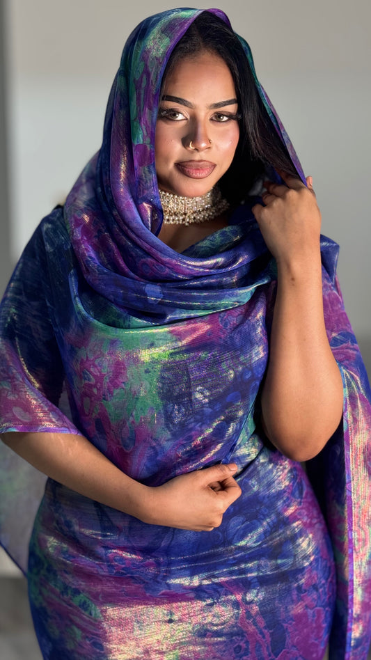 حرير زري ازرق