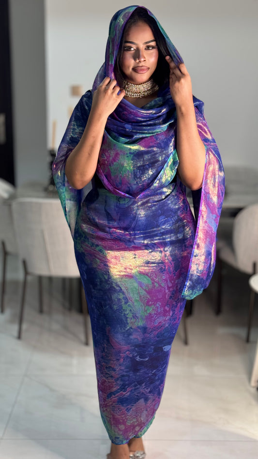 حرير زري ازرق